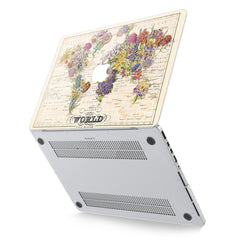 Lex Altern Hard Plastic MacBook Case Floral Map