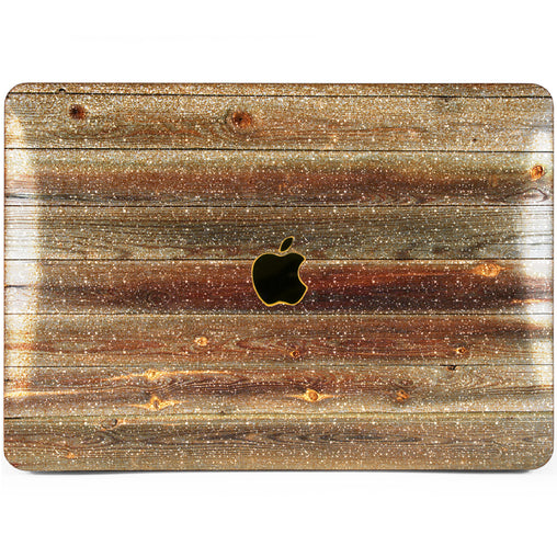Lex Altern MacBook Glitter Case Old Wood
