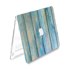 Lex Altern Hard Plastic MacBook Case Blue Planks