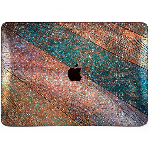 Lex Altern MacBook Glitter Case Vintage Wood