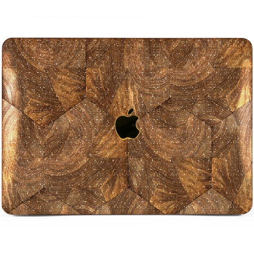 Lex Altern MacBook Glitter Case Wooden Tile