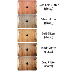 Lex Altern MacBook Glitter Case Wood Pattern