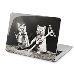 Lex Altern Lex Altern Black and White Cats Case for your Laptop Apple Macbook.