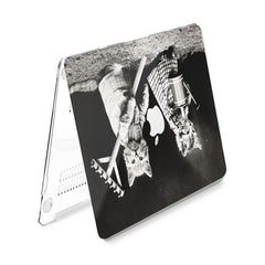Lex Altern Hard Plastic MacBook Case Black and White Cats