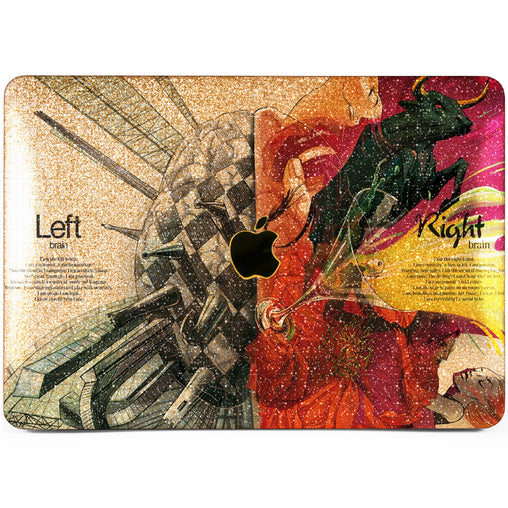 Lex Altern MacBook Glitter Case Brain Sides