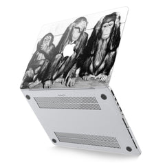Lex Altern Hard Plastic MacBook Case Three Wise Monkeys
