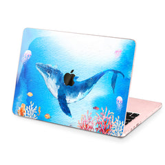 Lex Altern Hard Plastic MacBook Case Whale Watercolor