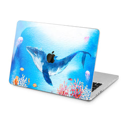 Lex Altern Lex Altern Whale Watercolor Case for your Laptop Apple Macbook.