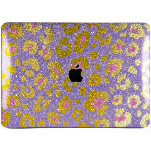Lex Altern MacBook Glitter Case Purple Leopard