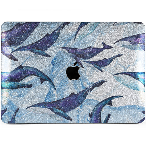 Lex Altern MacBook Glitter Case Blue Whales