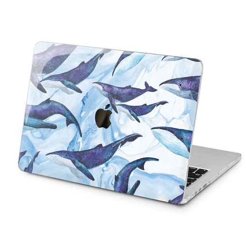 Lex Altern Lex Altern Blue Whales Case for your Laptop Apple Macbook.