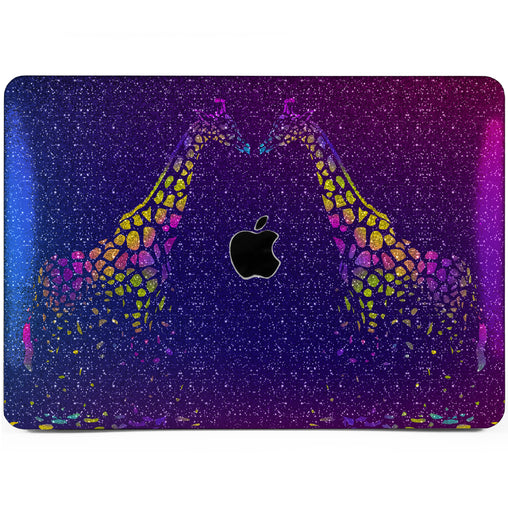 Lex Altern MacBook Glitter Case Abstract Giraffes