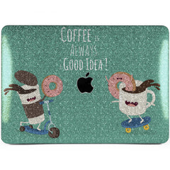 Lex Altern MacBook Glitter Case Funny Coffee