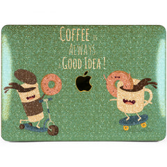 Lex Altern MacBook Glitter Case Funny Coffee