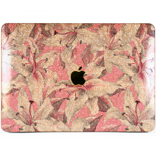 Lex Altern MacBook Glitter Case Pink Lilies