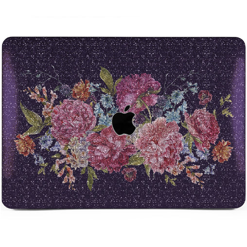 Lex Altern MacBook Glitter Case Purple Bouquet