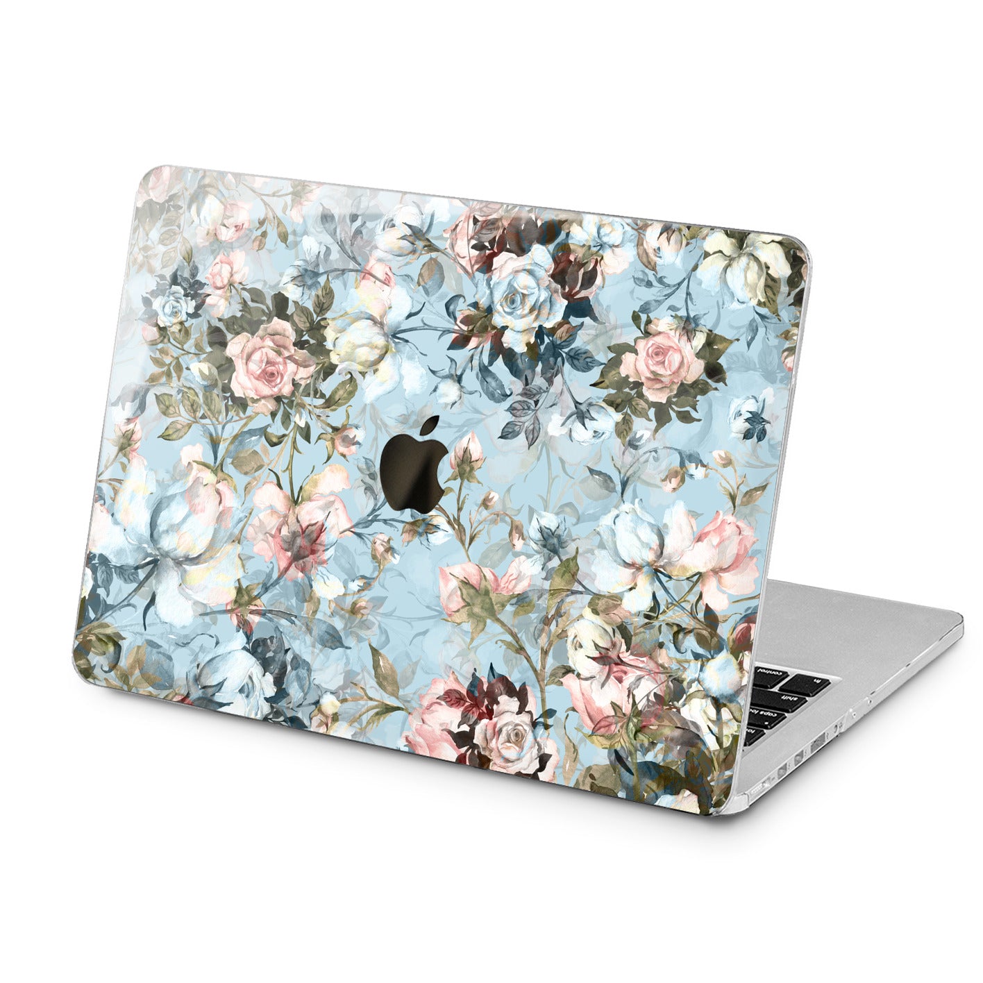 Lex Altern Lex Altern Vintage Blue Roses Case for your Laptop Apple Macbook.