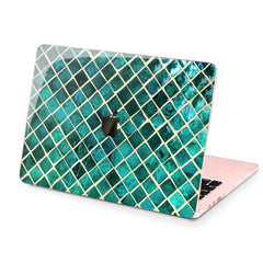 Lex Altern Hard Plastic MacBook Case Green Mosaic