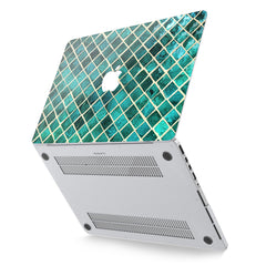 Lex Altern Hard Plastic MacBook Case Green Mosaic