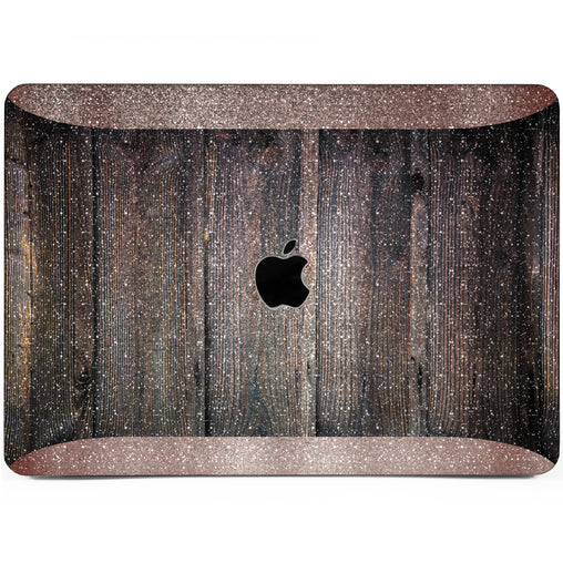 Lex Altern MacBook Glitter Case Wooden Design