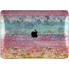 Lex Altern MacBook Glitter Case Colorful Floral Wood