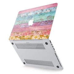 Lex Altern Hard Plastic MacBook Case Colorful Floral Wood