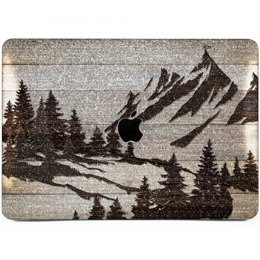 Lex Altern MacBook Glitter Case Mountain Forest
