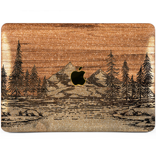 Lex Altern MacBook Glitter Case Scenery Wood