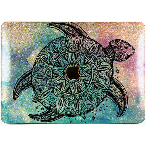 Lex Altern MacBook Glitter Case Tribal Turtle