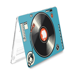 Lex Altern Hard Plastic MacBook Case Blue Vinyl Player