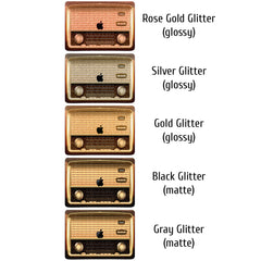 Lex Altern MacBook Glitter Case Old Fashioned Radio