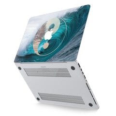 Lex Altern Hard Plastic MacBook Case Ying Yang Wave