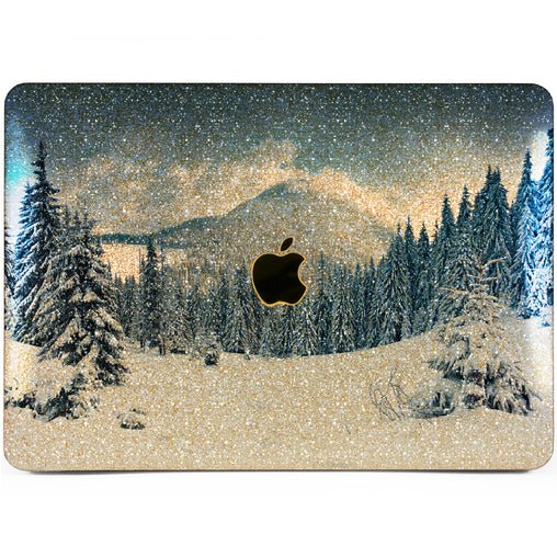 Lex Altern MacBook Glitter Case Winter Landscape
