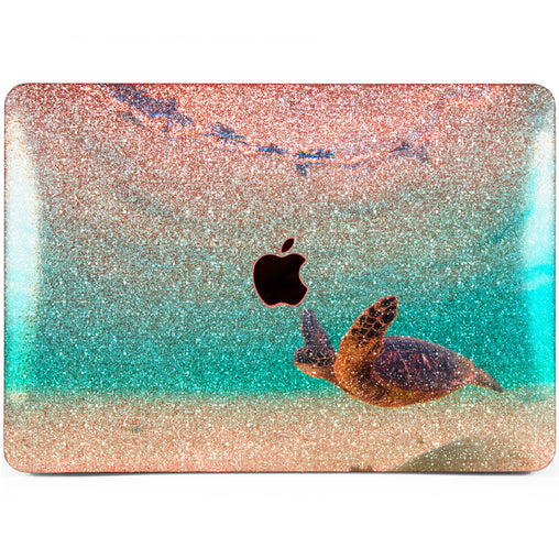 Lex Altern MacBook Glitter Case Ocean Turtle