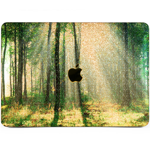 Lex Altern MacBook Glitter Case Forest Light