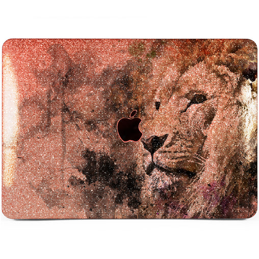 Lex Altern MacBook Glitter Case Lion Watercolor