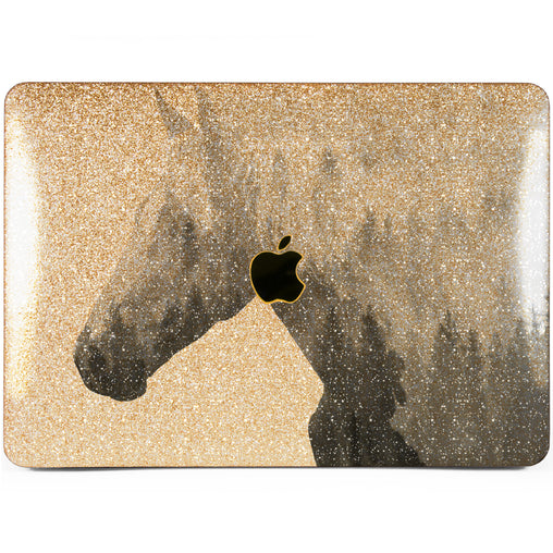 Lex Altern MacBook Glitter Case Foggy Horse