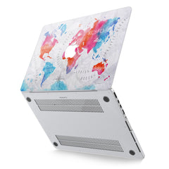 Lex Altern Hard Plastic MacBook Case Travelling Map