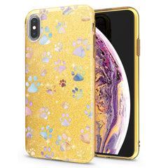 Lex Altern iPhone Glitter Case Paw Pattern