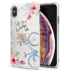 Lex Altern iPhone Glitter Case Bicycle Quote