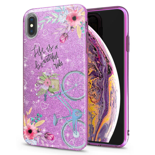 Lex Altern iPhone Glitter Case Bicycle Quote