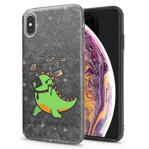 Lex Altern iPhone Glitter Case Crazy Dino