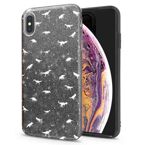 Lex Altern iPhone Glitter Case Tiny Dinosaurs