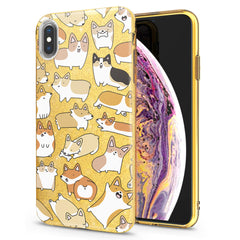 Lex Altern iPhone Glitter Case Corgi Pattern