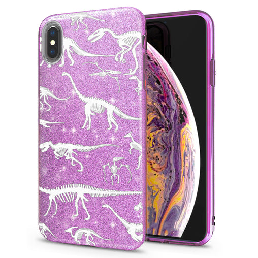 Lex Altern iPhone Glitter Case Dinosaur Skeleton