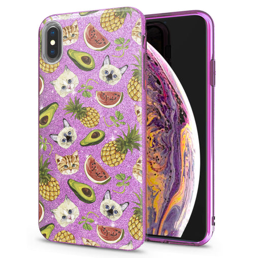 Lex Altern iPhone Glitter Case Tropical Cats
