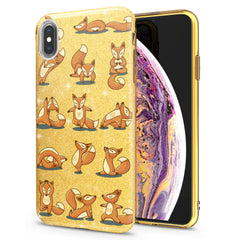 Lex Altern iPhone Glitter Case Yoga Fox