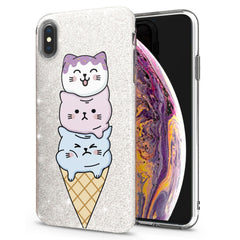 Lex Altern iPhone Glitter Case Cat Ice-Cream