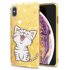 Lex Altern iPhone Glitter Case Funny Kitty