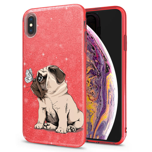 Lex Altern iPhone Glitter Case Cute Puppy Pug